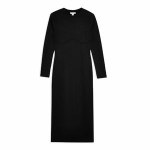 TopShop Corset Ribbed Midi Dress